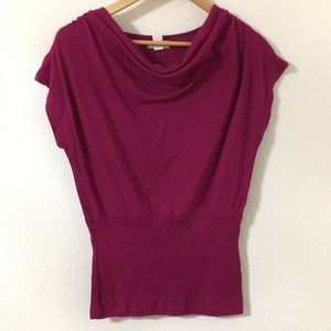 Casual Land Short Sleeve Maroon Top